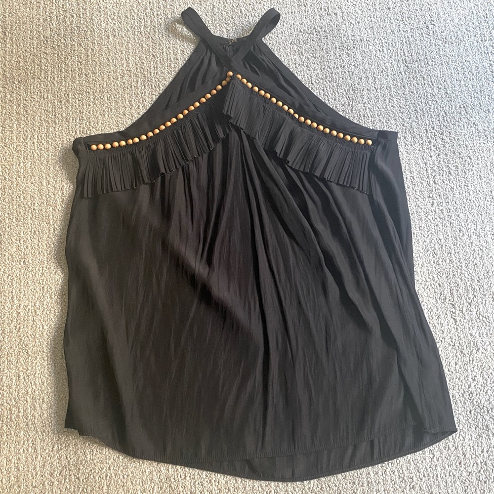 Ramy Brook Silky Beaded Halter Top